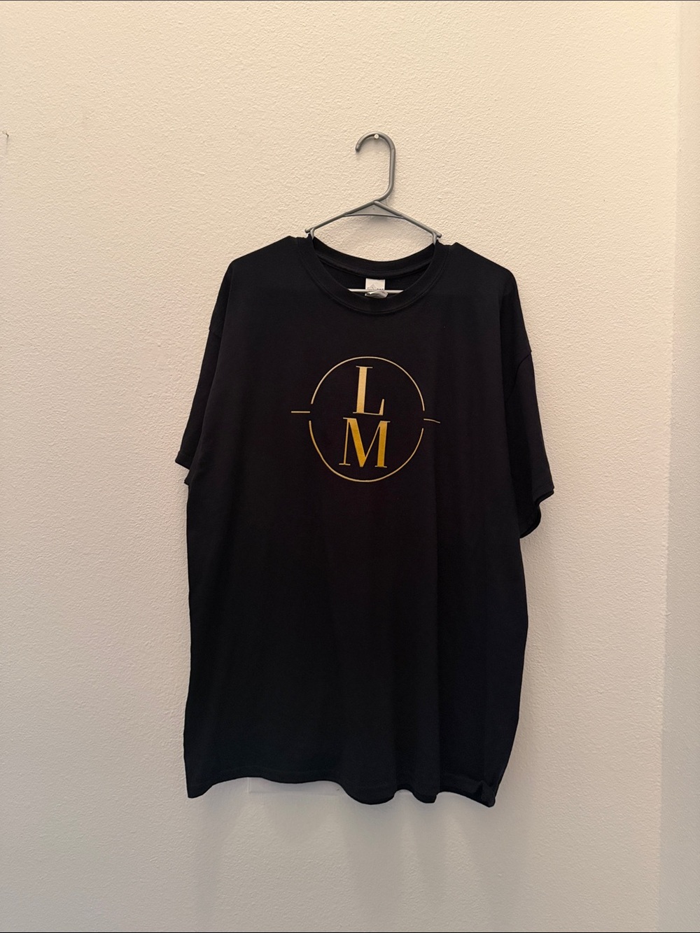 Luis Miguel Black Men's Graphic Logo Tee with Gold Accent